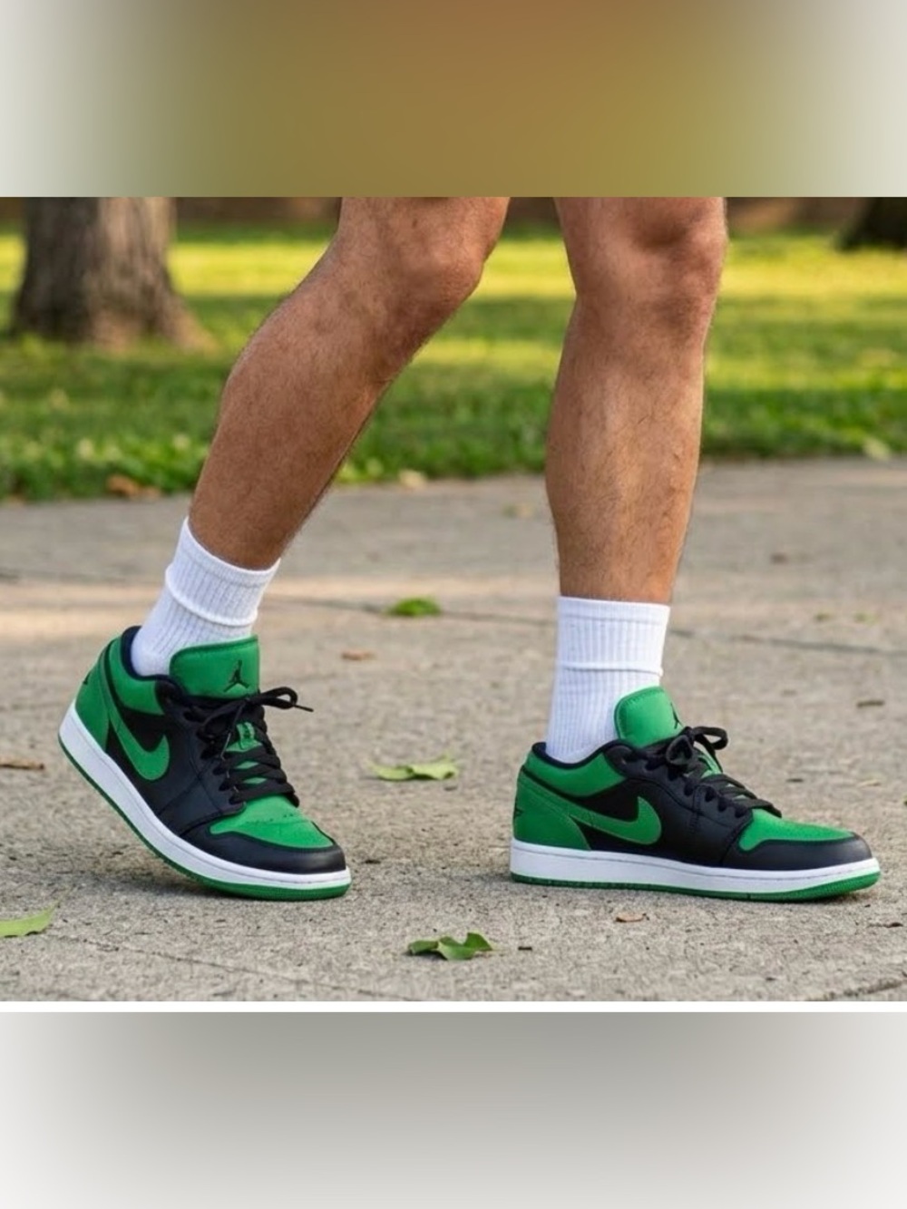 Nike Air Jordan 1 Low Shoes - Lucky Green (553558-065) Men’s Size 10